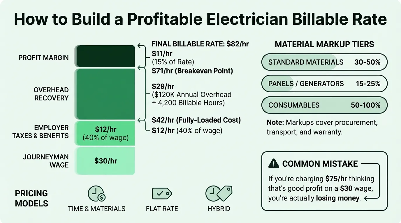 Electrician Billable Rate Calculation