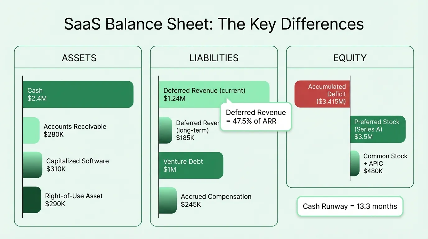 SaaS Balance Sheet Structure Infographic